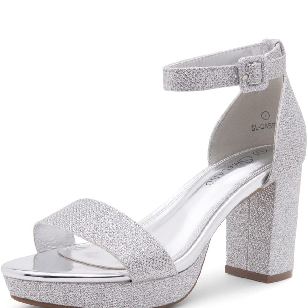Elegant Silver Women's Heels